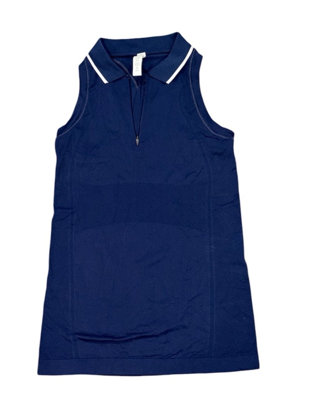 321. Athleta NWT Women’s Navy Momentum Polo Tank with White Logo Tag Size XXS